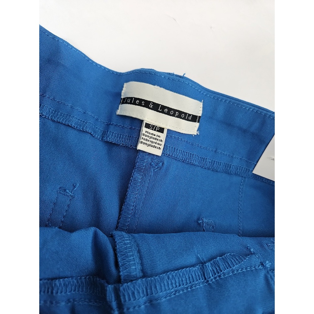 New Jules & Leopold Wide Leg Crop Trousers Royal Blue Womens Size Small 28 Inch - Picture 3 of 9